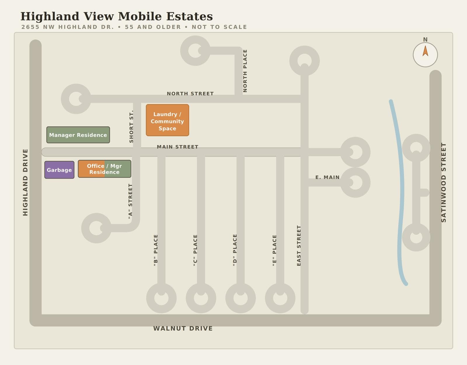 Map of Highland View Mobile Estates
